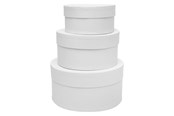 Askartelu- ja taidetarvikkeet - Colorations - Papier-mache Boxes Round 3 pcs. - 46EN24