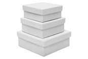 Askartelu- ja taidetarvikkeet - Colorations - Papier-mache Boxes Square 3 pcs. - 46EN26