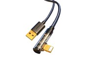 USB kaapelit - Joyroom Gaming Cable S-UL012A6 Lightning (angled) / USB-A (straight) 2.4A 1.2 m - black - S-UL012A6