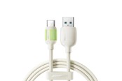 USB kaapelit - Joyroom S-A53 3A USB-A - USB-C Cable with Fluorescent Tip 1.2m - Beige - S-A53_AC_1