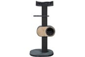 Kissat - Zolux Wonderful Cat 3 Wooden Cat Tree Dark Grey 158cm - 504162GRI