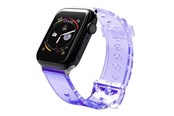 Smartwatch - Lisävarusteet - Hurtel Silicone Strap Bracelet Bracelet Strap Light for Apple Watch 38 / 40 mm - Purple - 5907769332807