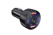 Puhelin - Adapterit & Laturit - Wozinsky WLS-04 Car Charger 60W 2xUSB-C 2xUSB-A - Black - 5907769385063