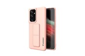Puhelin - Kannet ja kotelot - Wozinsky Kickstand Case Silicone Case with Stand Case for Samsung Galaxy S21 Ultra 5G Pink - 9111201941557