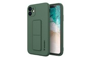 Puhelin - Kannet ja kotelot - Wozinsky Kickstand Case Silicone Case with Stand Case for Samsung Galaxy A72 4G Dark Green - 9145576226636