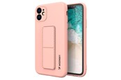 Puhelin - Kannet ja kotelot - Wozinsky Kickstand Case Silicone Case with Stand Samsung Galaxy A22 4G Case Pink - 9145576226872