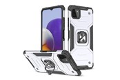Puhelin - Kannet ja kotelot - Wozinsky Ring Armor Armored Hybrid Case Cover + Magnetic Holder Samsung Galaxy A22 4G Silver - 9111201944862