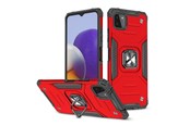 Puhelin - Kannet ja kotelot - Wozinsky Ring Armor Armored Hybrid Case Cover + Magnetic Holder Samsung Galaxy A22 4G Red - 9111201944886