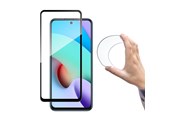 Puhelintarvikkeet - Näytönsuojat - Wozinsky Full Cover Flexi Nano Glass Film Tempered Glass with Frame Xiaomi Redmi 10 Black - 9145576232347