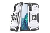 Puhelin - Kannet ja kotelot - Wozinsky Ring Armor Armored Hybrid Case Cover + Magnetic Holder Samsung Galaxy S22+ (S22 Plus) Silver - 9145576239735