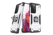 Puhelin - Kannet ja kotelot - Wozinsky Ring Armor Armored Hybrid Case Cover + Magnetic Holder Samsung Galaxy S22 Ultra Silver - 9145576239780