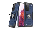 Puhelin - Kannet ja kotelot - Wozinsky Ring Armor Armored Hybrid Case Cover + Magnetic Holder Samsung Galaxy S22 Ultra Blue - 9145576239810