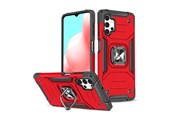 Puhelin - Kannet ja kotelot - Wozinsky Ring Armor Armored Hybrid Case Cover + Magnetic Holder Samsung Galaxy A73 Red - 9145576243589