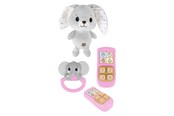 Vauva- ja taaperolelut - Toi-Toys Little Stars Baby Cuddly Toy Plush Rabbit with Rattle and Telephone 3-piece. - 72808Z