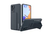 Puhelin - Kannet ja kotelot - Wozinsky Kickstand Case Silicone Case with Stand Case for Xiaomi Redmi Note 11 Pro Navy Blue - 9145576247488