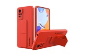 Puhelin - Kannet ja kotelot - Wozinsky Kickstand Case Silicone Case with Stand Case for Xiaomi Redmi Note 11 Pro Red - 9145576247495