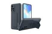 Puhelin - Kannet ja kotelot - Wozinsky Kickstand Case Silicone Case with Stand Case for Xiaomi Poco M4 Pro 5G Navy Blue - 9145576247525