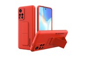 Puhelin - Kannet ja kotelot - Wozinsky Kickstand Case Silicone Case with Stand Case for Xiaomi Poco M4 Pro 5G Red - 9145576247532