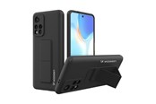 Puhelin - Kannet ja kotelot - Wozinsky Kickstand Case Silicone Case with Stand Case for Xiaomi Redmi Note 11S / Note 11 Black - 9145576247518
