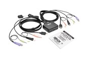 KVM-kytkimet - Eaton series 2-Port USB/HD Cable KVM Switch with Audio/Video Cables and USB Peripheral Sharing - B032-HUA2