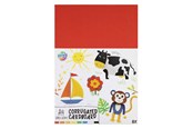 Luovat leikit - Creative Craft Group Ribbed Craft Cardstock A4 8 Sheets 8 Colors - 110014