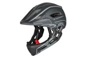 Polkupyörän valot - Wozinsky  Fullface Children's Bicycle Helmet with USB Rear Light 52-56 cm - Grey - 5907769381010
