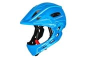 Polkupyörän valot - Wozinsky  Fullface Children's Bicycle Helmet with USB Rear Light 52-56 cm - Blue - 5907769380990
