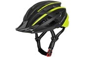 Polkupyörän valot - Wozinsky MTB Bicycle Helmet with Detachable Visor and USB Rear Light 57-62 cm - Black & Yellow - 5907769380914