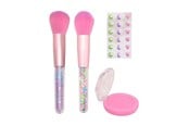 Luovat leikit - Johntoy LaLa - Blush and Brush Make-up Set with Stickers - 27731