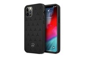 Puhelin - Kannet ja kotelot - Mercedes Leather Stars Pattern Case for iPhone 12 Pro Max - Black - 3666339013011