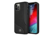 Puhelin - Kannet ja kotelot - Mercedes Leather Perforated Area Case for iPhone 12 Pro Max - Black - 3666339013196