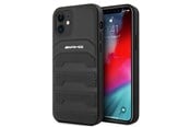 Puhelin - Kannet ja kotelot - Mercedes AMG Leather Debossed Lines Case for iPhone 12 mini - Black - 3666339013929