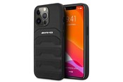 Puhelin - Kannet ja kotelot - Mercedes AMG Leather Debossed Lines Case for iPhone 13 Pro / iPhone 13 - Black - 3666339018955