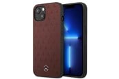 Puhelin - Kannet ja kotelot - Mercedes Leather Stars Pattern Case for iPhone 13 mini - Red - 3666339020613