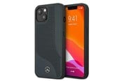 Puhelin - Kannet ja kotelot - Mercedes Leather Perforated Area Case for iPhone 13 mini - Navy Blue - 3666339020859