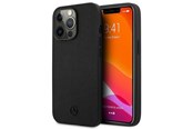 Puhelin - Kannet ja kotelot - Mercedes Leather Meshed Metal Logo Case for iPhone 13 Pro / iPhone 13 - Black - 3666339020910