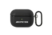 Puhelin - Kannet ja kotelot - Mercedes AMG Leather Big Logo Case for AirPods Pro - Black - 3666339069278