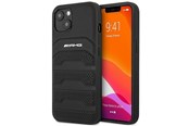 Puhelin - Kannet ja kotelot - Mercedes AMG Leather Debossed Lines Case for iPhone 14 Plus - Black - 3666339071394