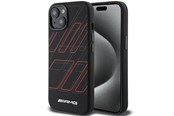 Puhelin - Kannet ja kotelot - Mercedes AMG Silicone Large Rhombuses Pattern MagSafe Case for iPhone 15 Plus / 14 Plus - Black - 3666339141172