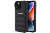 Puhelin - Kannet ja kotelot - Mercedes AMG Leather Debossed Lines Case for iPhone 15 Plus - Black - 3666339170721