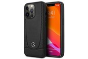 Puhelin - Kannet ja kotelot - Mercedes Leather Urban Case for iPhone 15 Pro Max - Black - 3666339171889