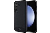 Puhelin - Kannet ja kotelot - Mercedes Leather Textured & Plain MagSafe Case for Samsung Galaxy S24+ - Black - 3666339241018