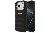 Puhelin - Kannet ja kotelot - Mercedes AMG Leather Debossed Lines Logo Case for iPhone 17 Pro - Black - 3666339556129
