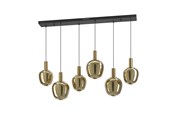 Valaisimet - EGLO Stars of Light FRUITERA long table pendant, black/brushed brass - 390466