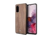Puhelin - Kannet ja kotelot - Mercedes Wood Line Walnut Case for Samsung Galaxy S20 - Brown - 3700740473627