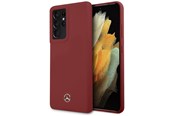 Puhelin - Kannet ja kotelot - Mercedes Silicone Line Case for Samsung Galaxy S21 Ultra - Red - 3700740497913