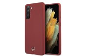 Puhelin - Kannet ja kotelot - Mercedes Silicone Line Case for Samsung Galaxy S21+ - Red - 3700740497906