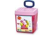 Vauva- ja taaperolelut - Ecoiffier Pink trolley bricks 40 pieces - 7828