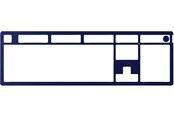 Näppäimistöt - HyperX Alloy Rise (100%) - Top Plate - Navy Blue - Pelinäppäimistö - Sininen - 85U10AA