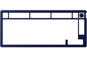 Näppäimistöt - HyperX Alloy Rise 75 (75%) - Top Plate - Navy Blue - Pelinäppäimistö - ilman numpadia - Sininen - 85U15AA